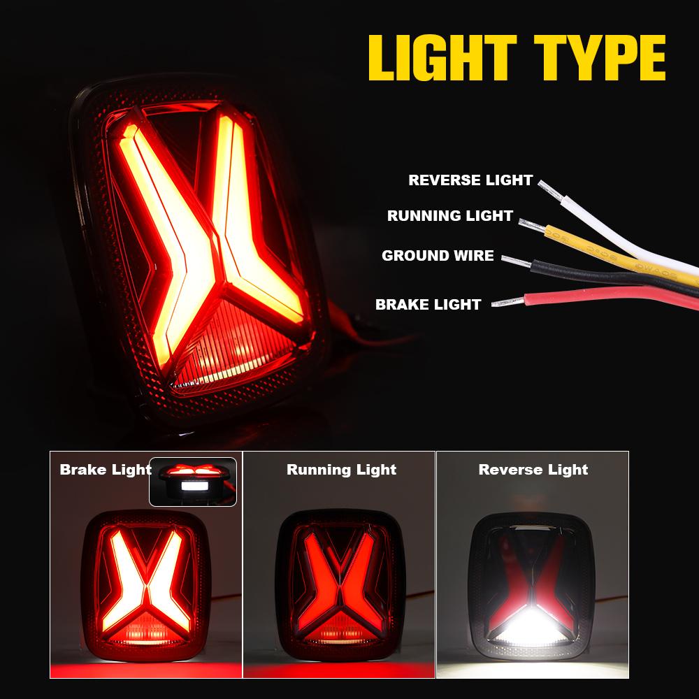 Loyo Neueste 12V Rückleuchten LED Rücklicht Bremslicht für Jeep Wrangler TJ TJ CJ YJ