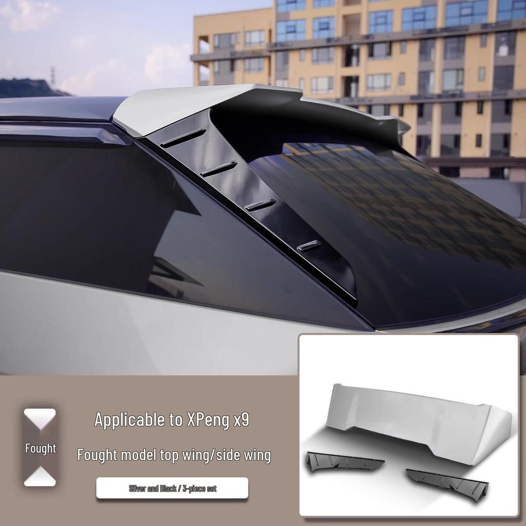 Xpeng Rear Spoiler: No-Drill Wind Deflector & Sports Spoiler for Car Exterior Decoration.