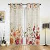 Spring Flower Plant Vanilla Wildflower Curtains for Bedroom Living Room Drapes Kitchen Kid's Room Window Curtain Home Decor