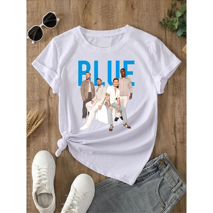 B-Lue 25th Anniversary Tour T-Shirt, Retro Boy Band Concert Shirt Music 2026 Tour S белый