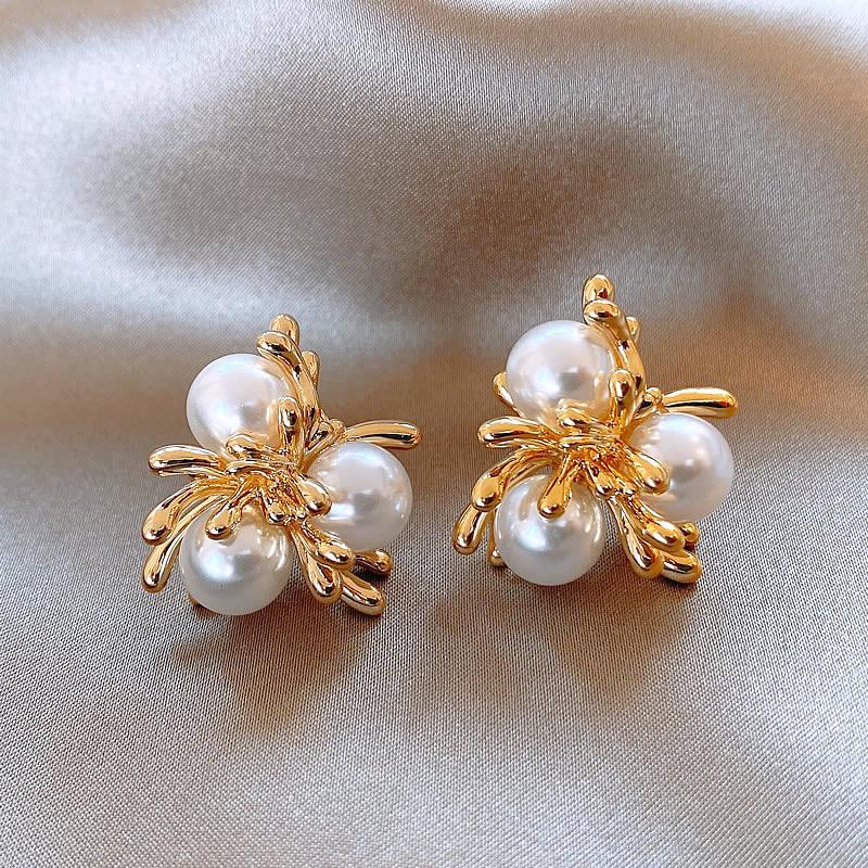 Women s Luxury Pearl Stud Earrings 2024: Unique, Fashionable, Versatile Ear Jewelry