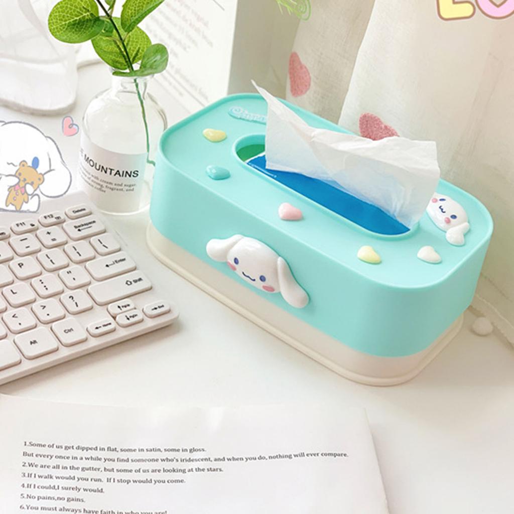 Cute Lift Tissue Box Rectangular Plastic Free Adjustable Lift Lifting Tissue Box for Bedroom Living