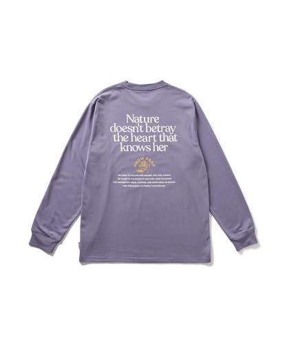 Snow Peak Living With Nature L/S T-Shirt TS-25AU009, Short Sleeve, Men's and Women's, Purple, XL
