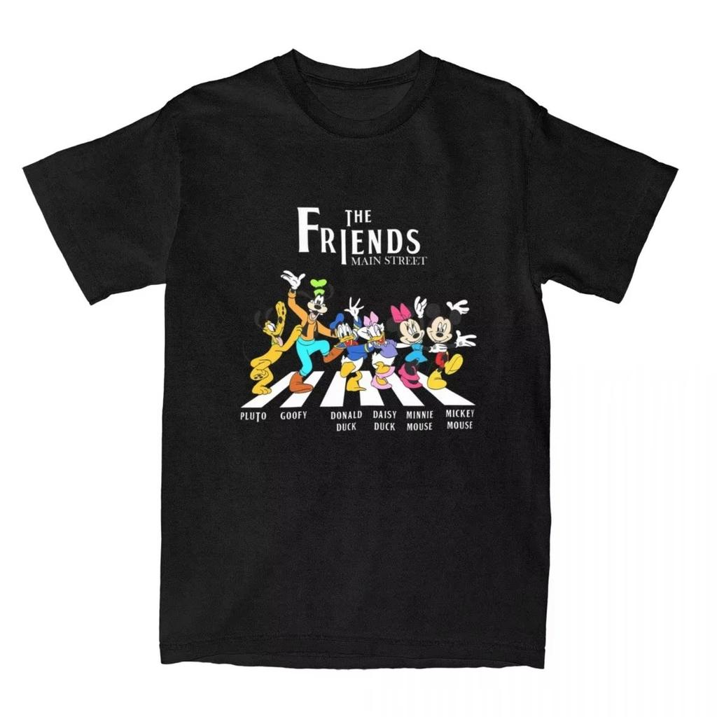 Disney Classic Characters Main Street Group Unisex TShirt Oversized Nostalgic Cotton Casual Comfortable Fashion Tshirts
