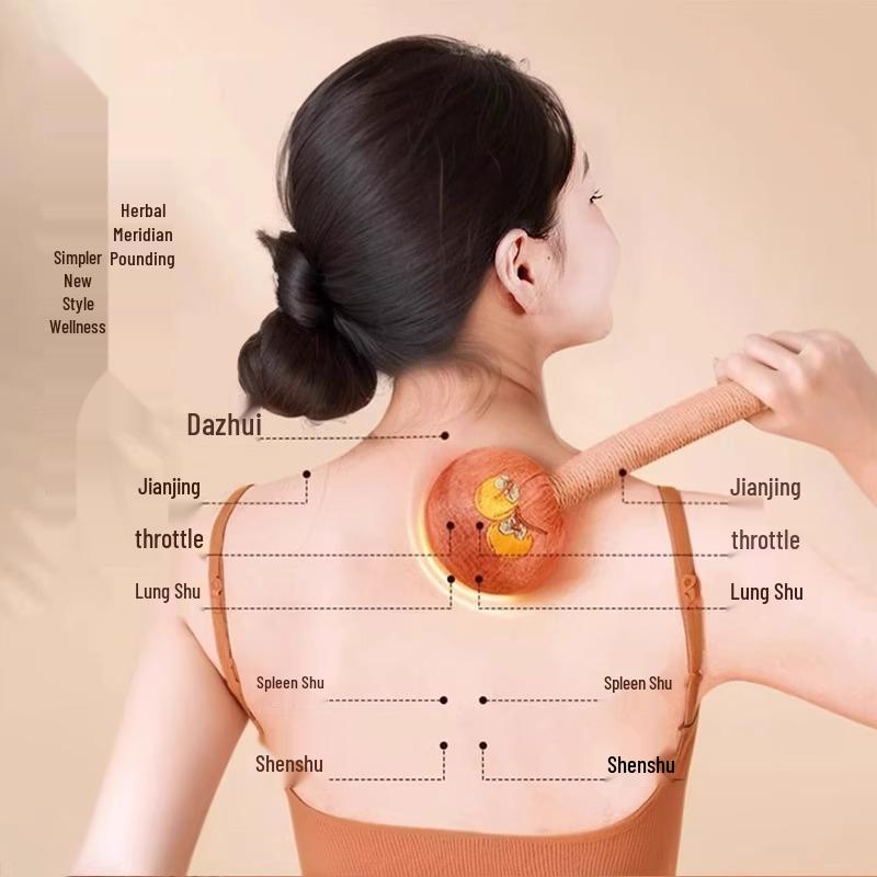 Mugwort Meridian Tapping Handmade Health Hammer for Full-Body and Cervical Spine Massage