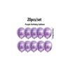 (20pcs Sequin Balloons,Purple)10pcs Birthday Balloons & 20pcs 12" Printed Latex Balloons Set for Party Christmas Graduation