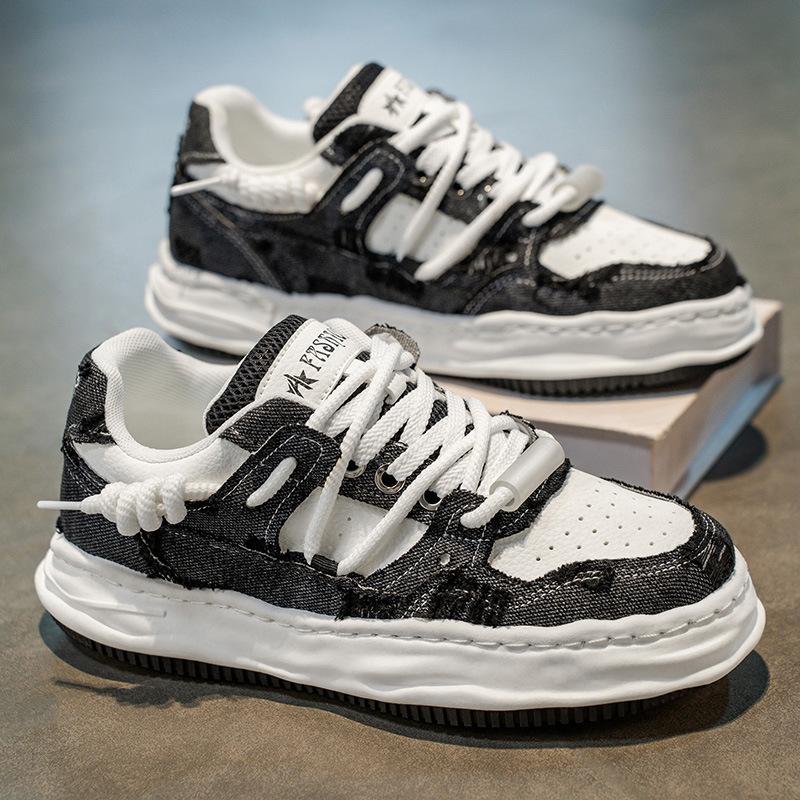 Sub-autumn washed dissolving shoes platform heightening casual sports shoes student board shoes