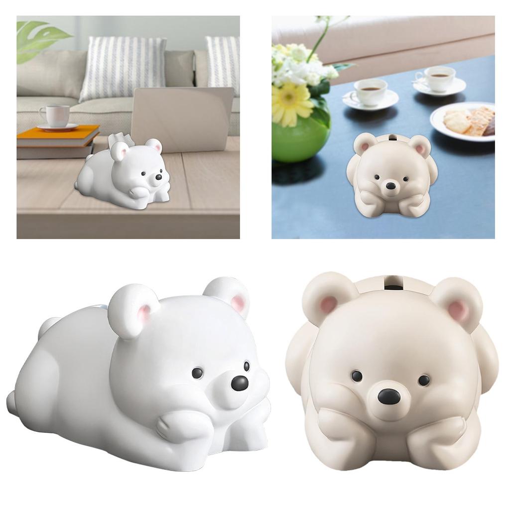 Tissue Box Cover Container Portable Decor Bear Creative Statue Support Napkin Box for Kitchen Cabinet Living Room Desktop Office