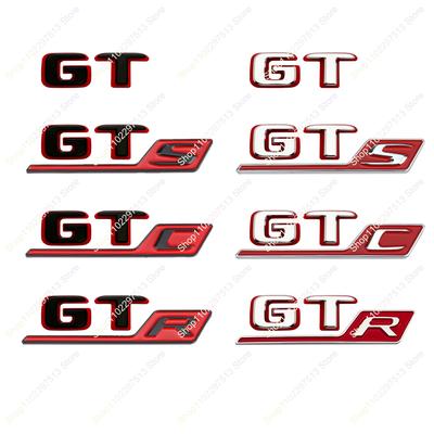 ABS 3D Crom Argintiu Negru Roșu Roșu Autocolant Emblema Logo Pentru Seria C190 GT GTS GTC GTR Portbagaj Spate Mașină Insignă Autocolant Accesorii