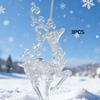 2/3 Pieces of Acrylic Deer-Shaped Ornaments, Two Styles To Choose From, Christmas Creative Deer-Shaped Pendants, Realistic Transparent Hangin