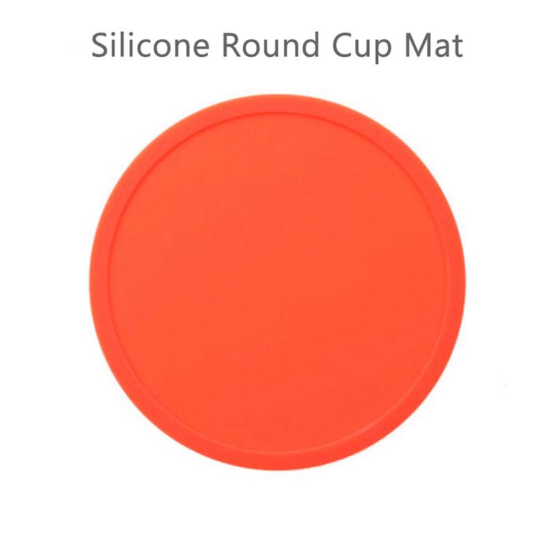 

Food Grade Silicone Circular Coaster Waterproof Anti-Slip Hot Beverage Mat for Tea Coffee Glass Use - Home Dining Table Access 10x10cm&Round