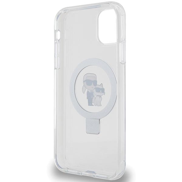 Karl Lagerfeld KLHMN61HMRSKCH iPhone 11 / Xr 6.1" White/white Hardcase Ring Stand Karl&Choupette MagSafe