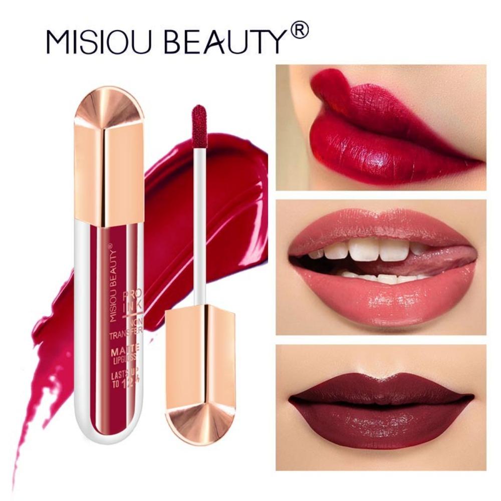 Misiou Beauty Dlouhotrvající hydratační, neblednoucí, nepřilnavá rtěnka, matný matný lesk na rty, šestidílná sada dárkových krabic