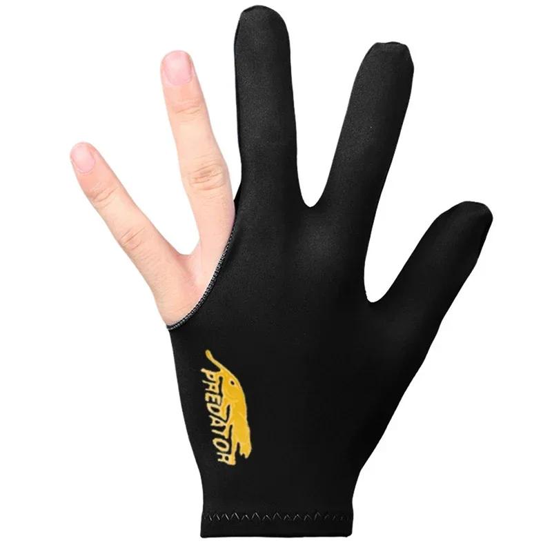 Three Fingers Full-Finger Snooker Pool Cue Billiard Glove for Left Hand Lycra