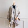 Women S Tassel Jacquard Scarf Warm Versatile Light Luxury Shawl