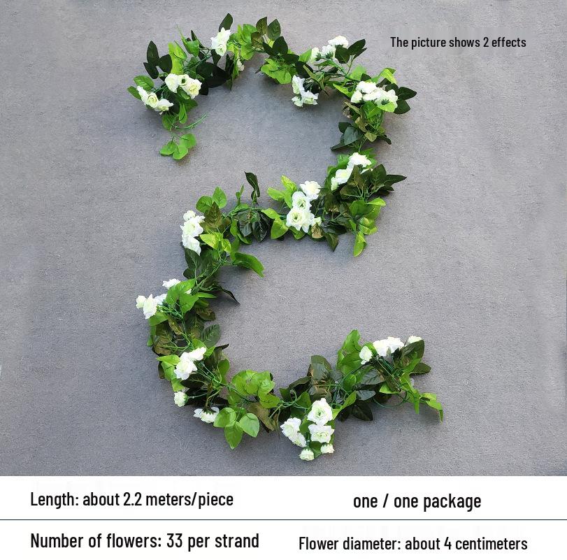 Artificial Rose Vine for Wedding Arches, Staircase Railings, and Ceiling Decor