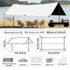 Premium Ivory White Black-Coated Outdoor Camping Tarp