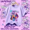 Kpop Demon Hunters T-shirt for Kids, Short Sleeve T-shirt for Girls, Saja T-shirt , Kpop Demon Hunters T-shirt, Family Clothing