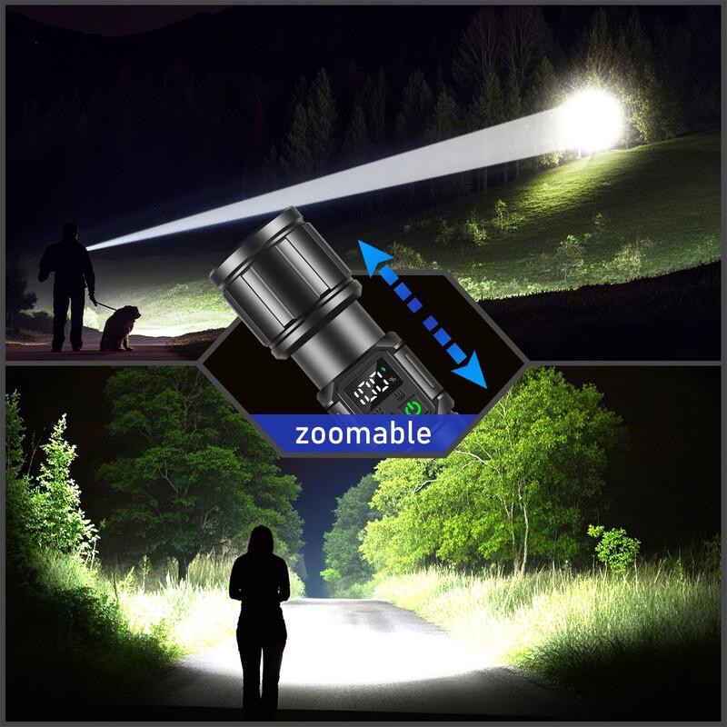 Strong Wolf White Laser Zoom Flashlight