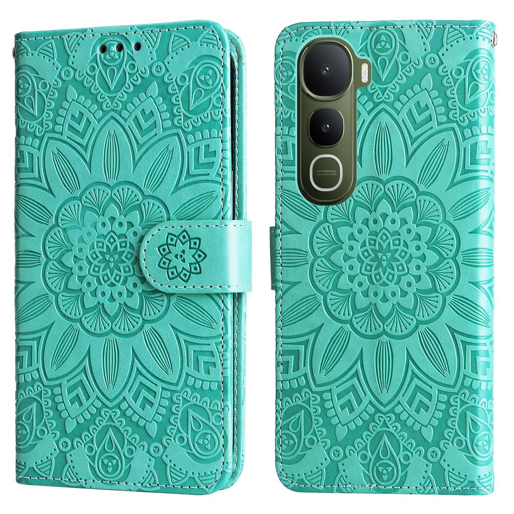 For vivo Y400 5G Case Sunflower Imprint Leather Wallet Phone Cover