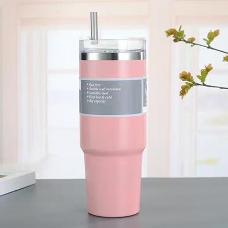 Mingshi Stainless Steel Insulated Travel Tumbler with Straw
