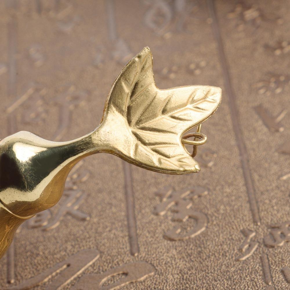 Brass Brass Gourd Open Cover Wu Lou Gourd Statues Brass Gourd Decoration Collectible Statue