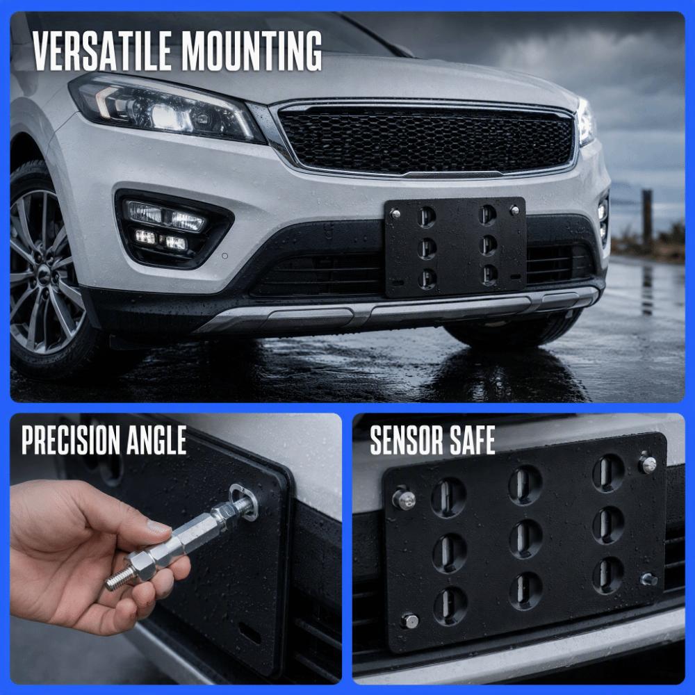 Aluminum Alloy Tow Hook License Plate Bracket for F series 3 4 5 series License Mount Swap
