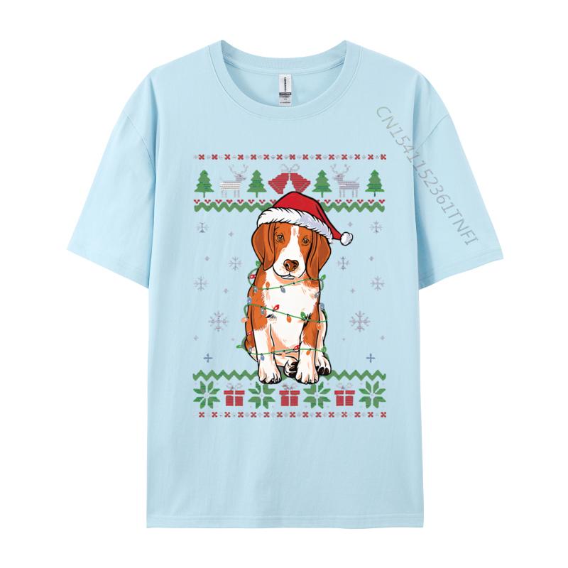 Beagle Christmas Ugly Dog Lover Tshirts Print Men TShirt Fashion Design Tops Tee Black Shirt Graphic Tees