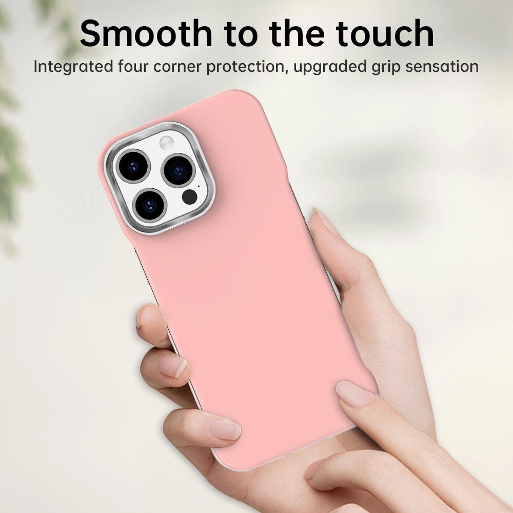 For iPhone 15 Pro Max Case Frameless Ultra Thin TPU + PET Phone Cover Reinforced Corners