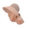 Summer Outdoor Outing Removable Shawl Neck Protection Shade Big Eaves Sun Protection Hat Women