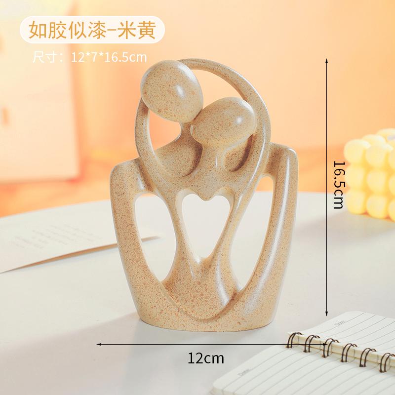 Nordic Abstract Art Figure Ornaments Creative Couple Wine Cabinet TV Cabinet Bedroom Figure Statue Modern Home Decoration Gift