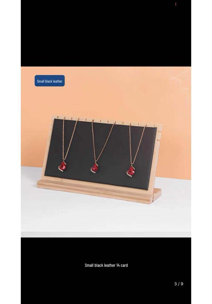 Large Bamboo Wood Necklace Display Stand for Jewelry and Pendants