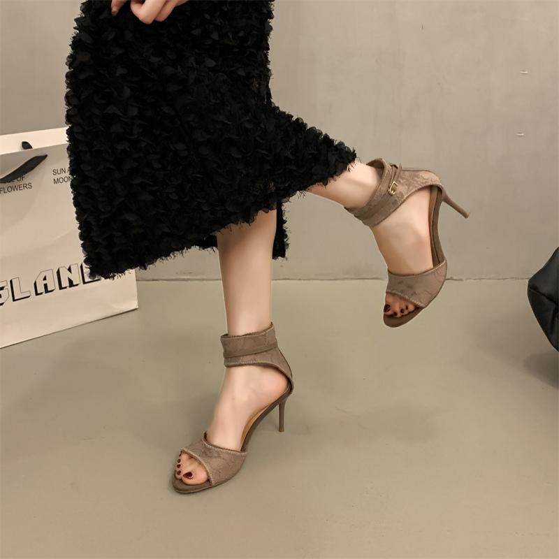 Women High Heeled Sandals Designer Shoes Elegant Summer 2025 New Dress Pumps Party Shoes Fashion Stilettos Comfort Sandalias