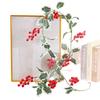 Christmas Decorative Faux Vine With Red Fruit For Holiday Home Decor