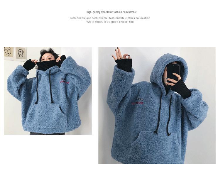 Women's Winter Two-Piece Lambswool Fleece Hoodie - Korean Style Casual Jacket 2026