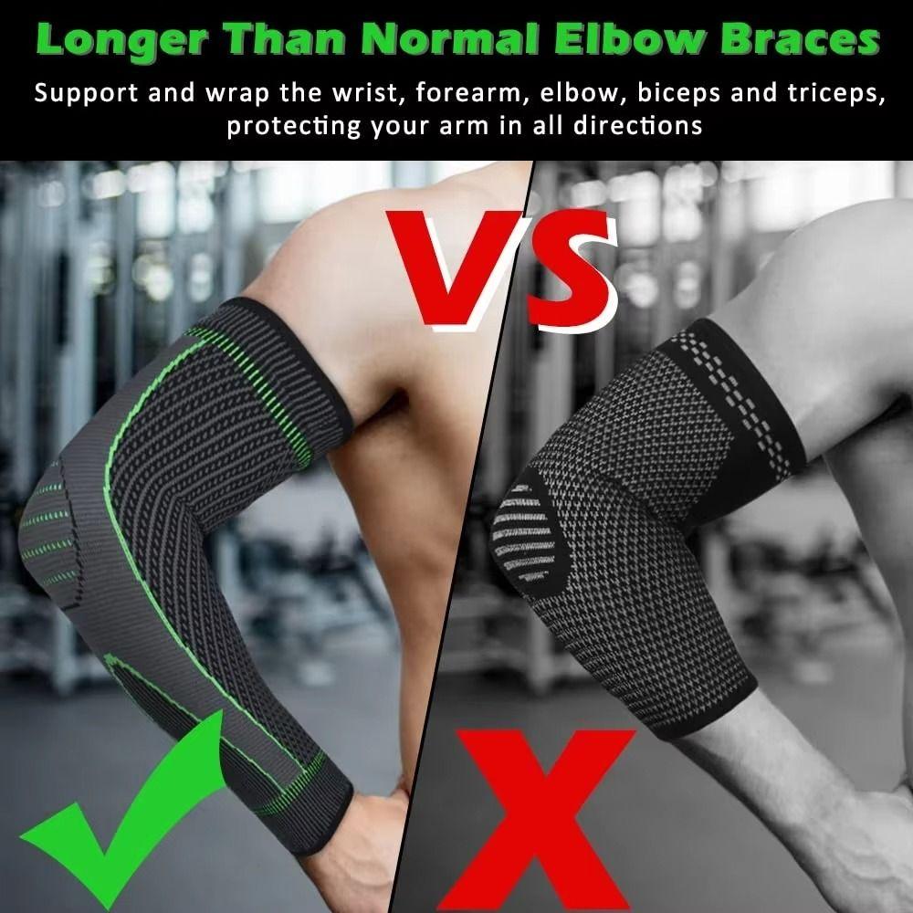 Wear-resistant Fitness Elbow Brace Spandex Breathable Arm Pad Compression Arm Sleeves  Women Men