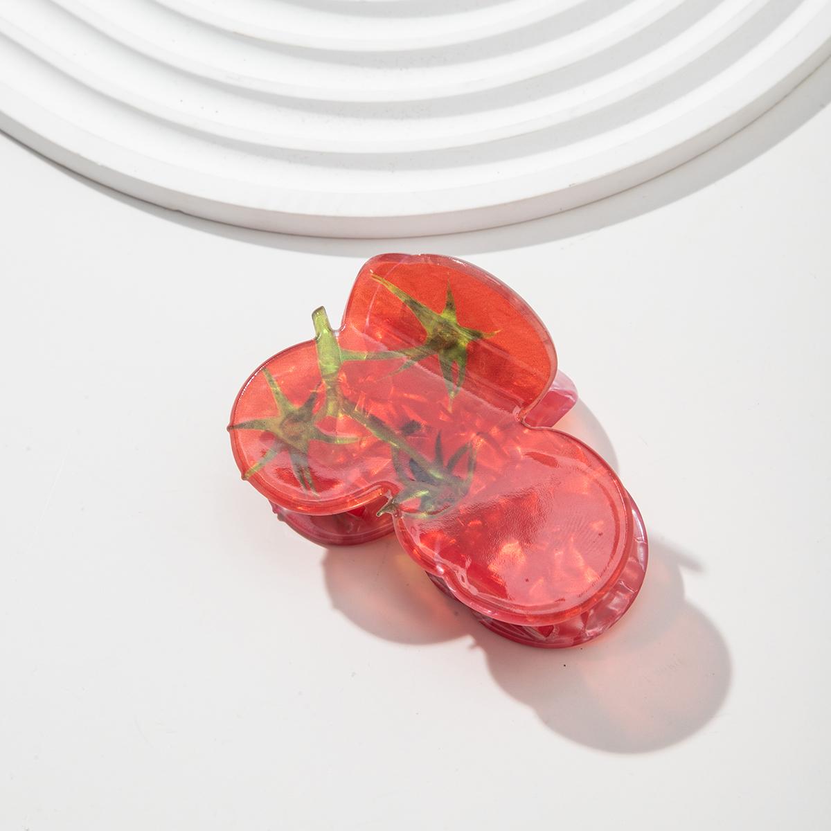 

Новый Дизайн Акриловая Заколка-Краб для Волос в Форме Салата, Лука, Помидора для Женщин, Девушек, Креативные Смешные Геометрические Аксессуары для Волос с Принтом