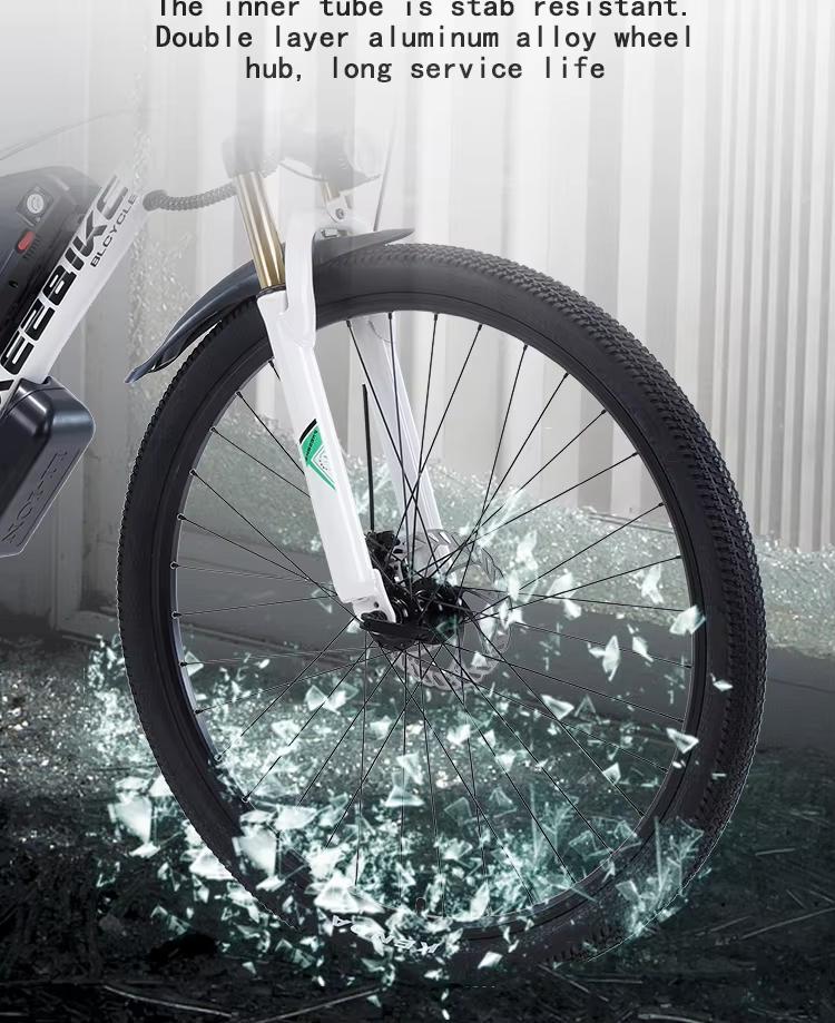 Ebike AKEZ aluminum alloy electric bicycle 21 speed adult electric bicycle 29 inch 48v13AH lithium battery 1000W motor, unisex.