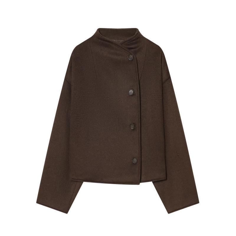 European Style Versatile Long Sleeve Double-Breasted Soft Jacket (2025 Model) Medium