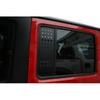 2x Car Rear Door Window Glass Panel Trim Decor Cover For Jeep Wrangler JK 07-17