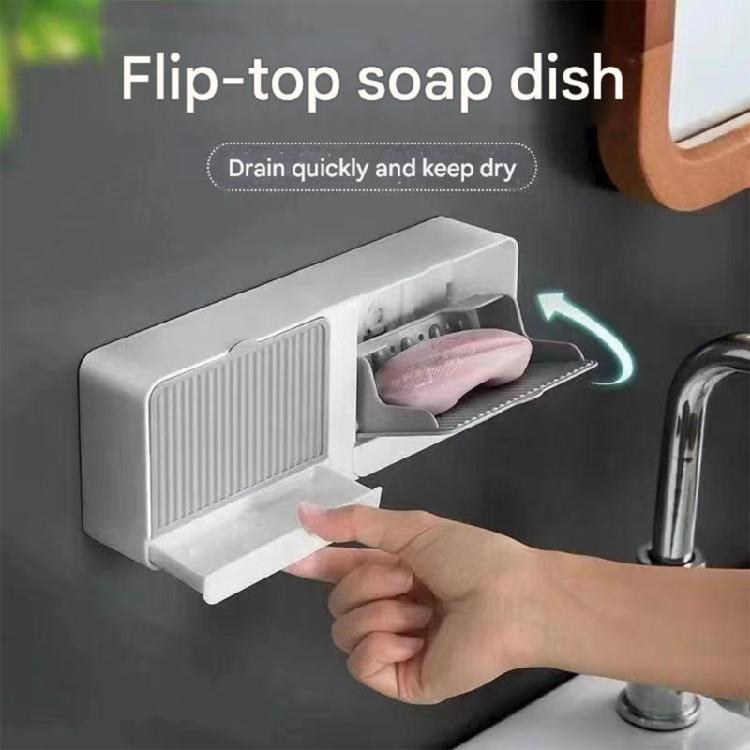 Adhesive Soap Box Holder for Kitchen And Shower Easy Cleaning For Bathroom and Kitchen Accessories