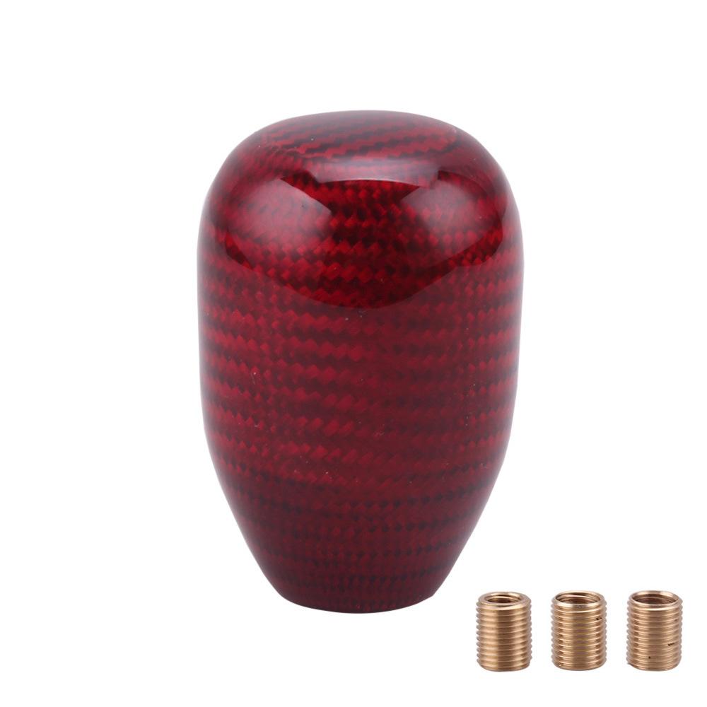 Car Modification Accessories Carbon Fiber Gear Shift Knob Oval Gear Shift Knob Carbon Texture Shifter Gear Handle Universal