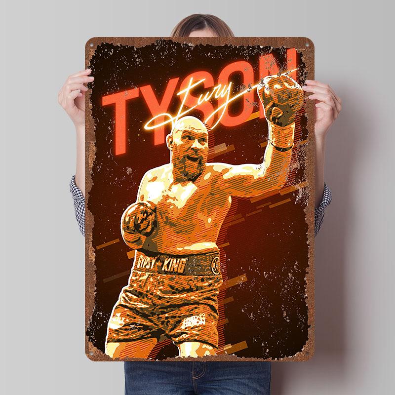 

Tyson Fury Boxer Metal Posters Custom Vintage Metal Signs Wall Art Retro Tin Plaque for Man Cave Modern Home Decoration Luxury 7.9x11.8In(20x30cm)
