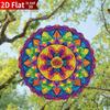 25.4cm Classic Stainless Steel Mandala Wind Spinner – Elegant Handcrafted Garden Decor for Indoor/Outdoor Use, Holiday Ornament for Halloween