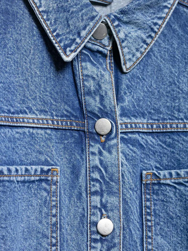 Spring Women's Denim Lapel Long Sleeve Dress