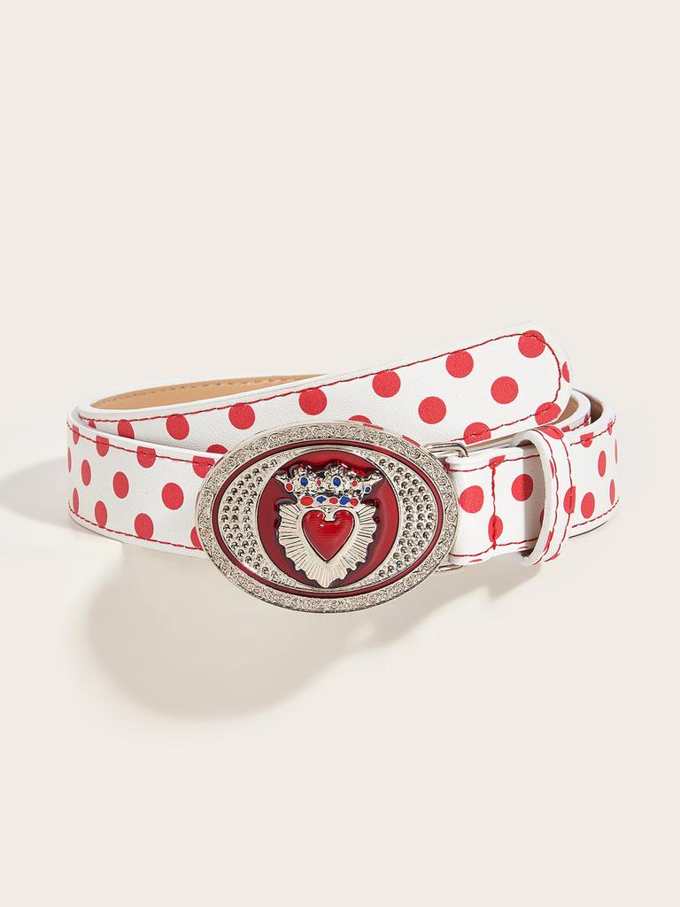 Retro Y2k Heart Pattern Metal Belt For Teen Fashion Accessories