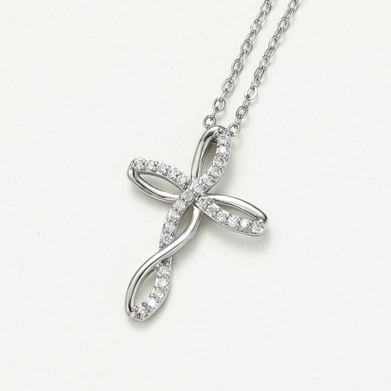 

Креативное ожерелье из белого золота с подвеской в ​​форме креста, мужское ожерелье с Иисусом, подарок на вечеринку