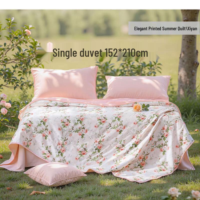 Fuanna Washed Cotton Machine Washable Summer Quilt 150x200cm Single