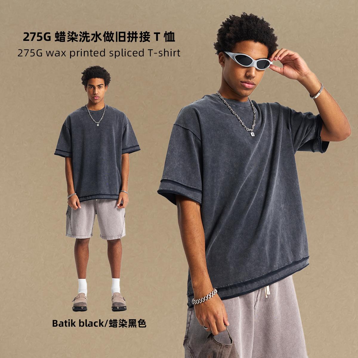 275 г/м² 100% хлопок стираная футболка с индивидуальным рисунком принт мужские футболки персонализированная футболка S