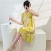 1011 Korean version of princess style dress cute loose artificial cotton loungewear cotton and silk nightdress women's summer thin